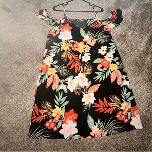 Large Floral Off-Shoulder Dress. SHEIN. MUST BE BUNDLED